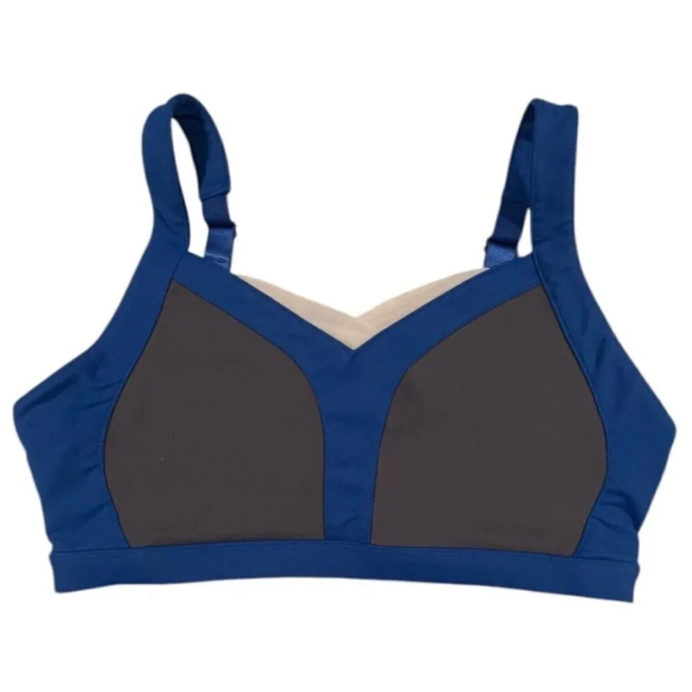 Fabletics Shira Sports Bra XXS Iron Night Oatmeal Adjustable Stretch